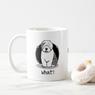 Was? Old English Sheepdog (Grau 1) Funny Kaffeetasse