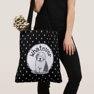 Was? Old English Sheepdog (Grau 1) Funny Tasche