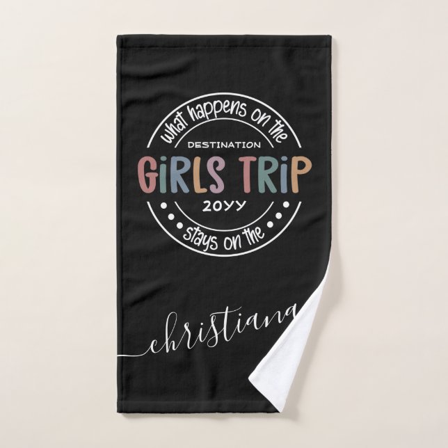 Was passiert auf Girls Trip Custom Girls Weekend Handtuch (Handtuch)