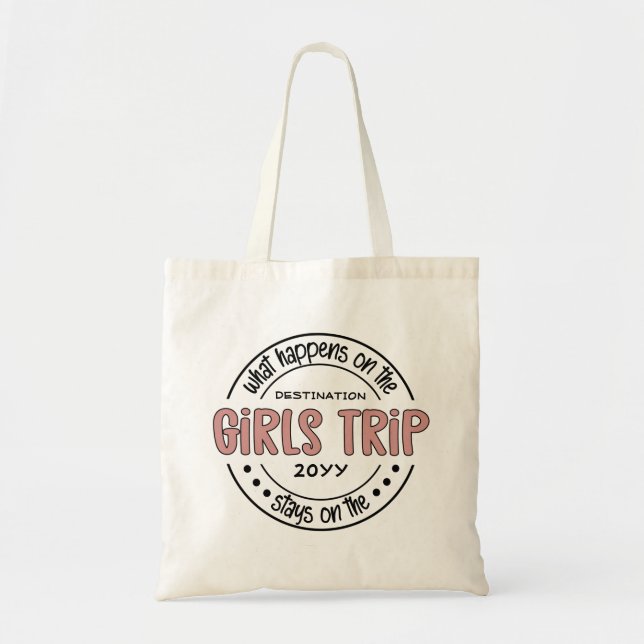 Was passiert auf Girls Trip Custom Girls Weekend Tragetasche (Vorne)