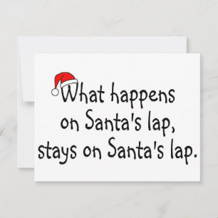 Was passiert auf Santas Lap Bleibe auf Santas Lap Feiertagskarte
