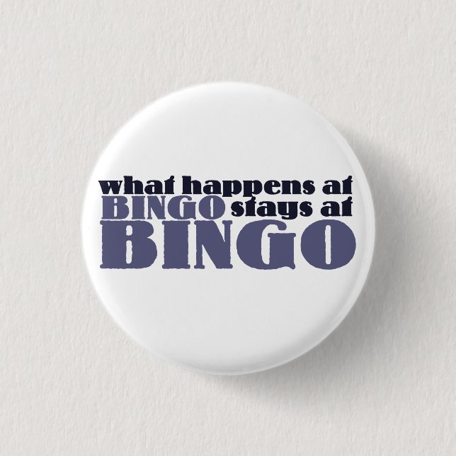 Was passiert bei Bingo bleibe bei Bingo? Button (Vorderseite)