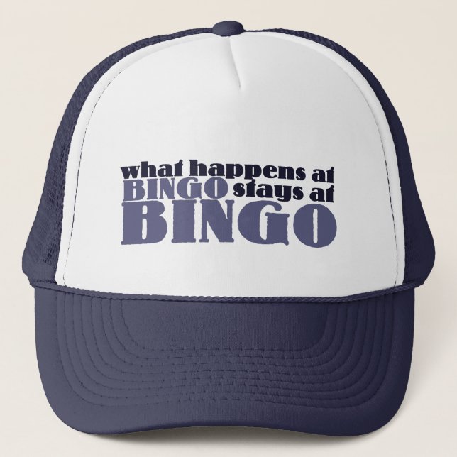 Was passiert bei Bingo bleibe bei Bingo? Truckerkappe (Vorderseite)