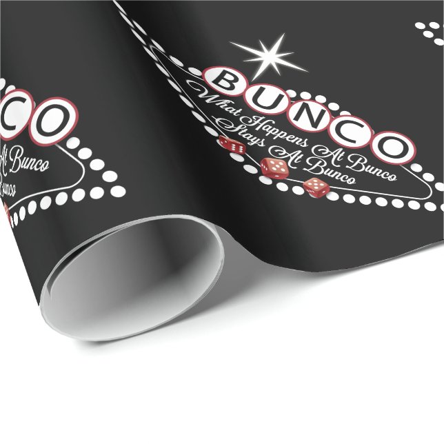 Was passiert bei Bunco Bleibe bei Bunco Fun Geschenkpapier (Rolleneckpunkt)