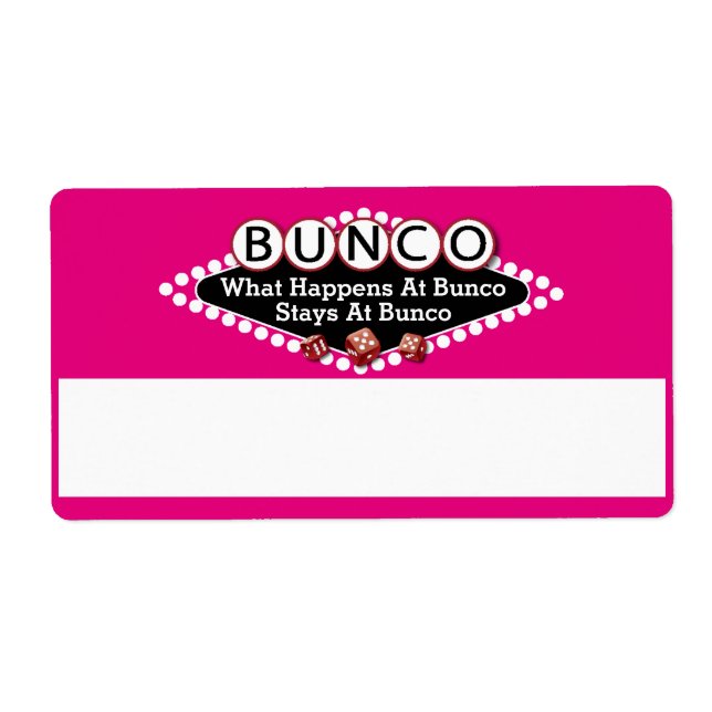 Was passiert bei Bunco Name Tags? (Vorne)