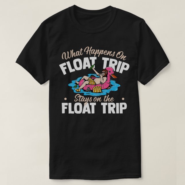 Was passiert bei Floatwanderungen auf der Floattri T-Shirt (Design vorne)