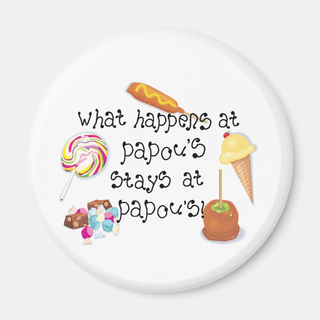 Was passiert bei Papou's BLEIBE bei Papou&apo Magnet (Vorne)