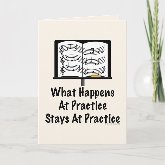 Was passiert bei Practice Orchestra Grußkarte? Karte (Vorderseite)