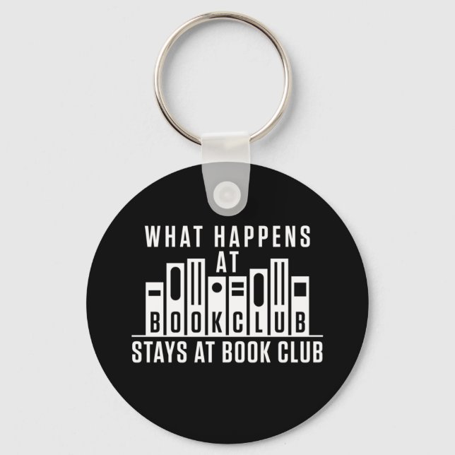 Was passiert im Book Club Bleibe im Book Club Schlüsselanhänger (Vorderseite)