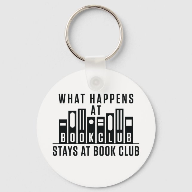 Was passiert im Book Club Bleibe im Book Club Schlüsselanhänger (Vorderseite)