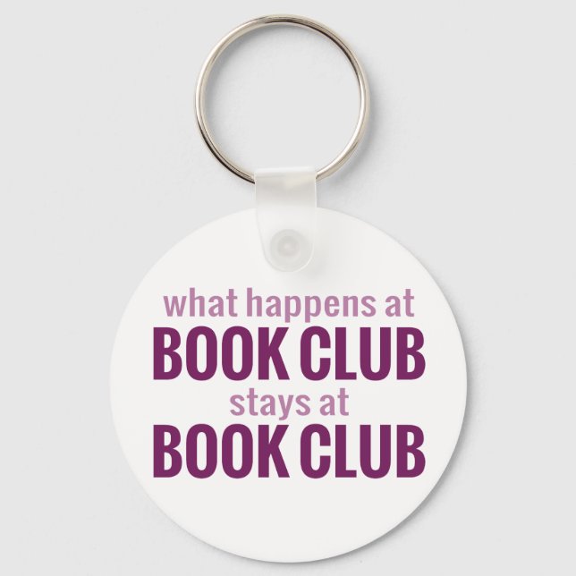 Was passiert im Book Club Bleibe im Book Club Schlüsselanhänger (Vorderseite)