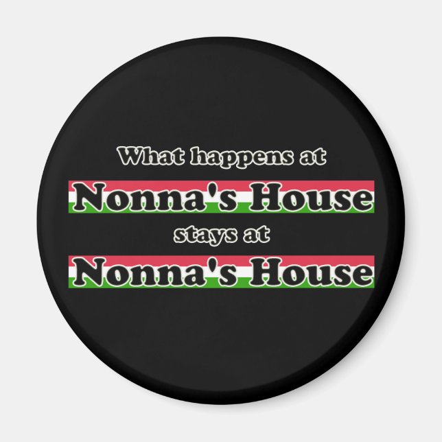 Was passiert im schwarzen Hintergrund des Nonnas H Magnet (Vorne)