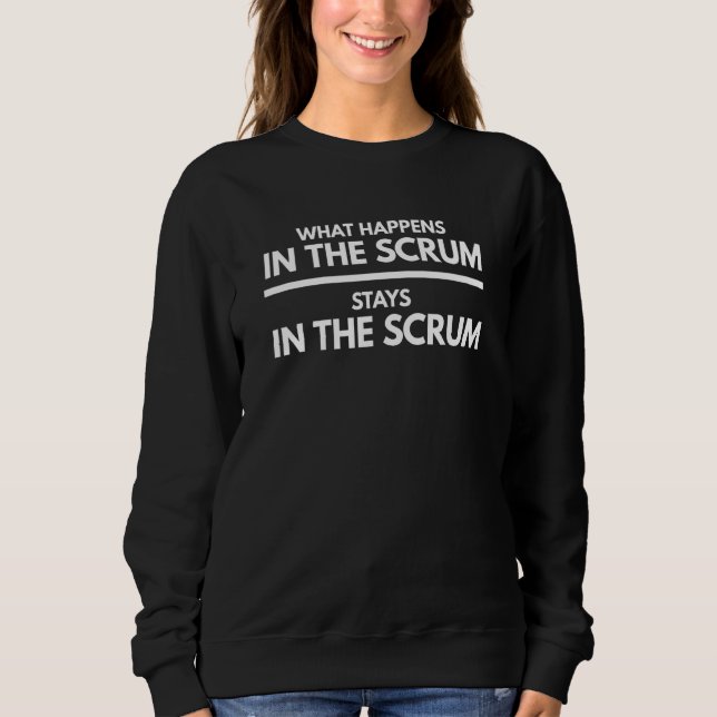 Was passiert im Scrum Funny Rugby Player? Sweatshirt (Vorderseite)