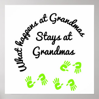 Was passiert in Grandmas Poster? Poster