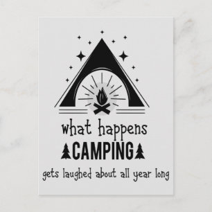Was passiert, wenn Camping das ganze Jahr über lac Postkarte