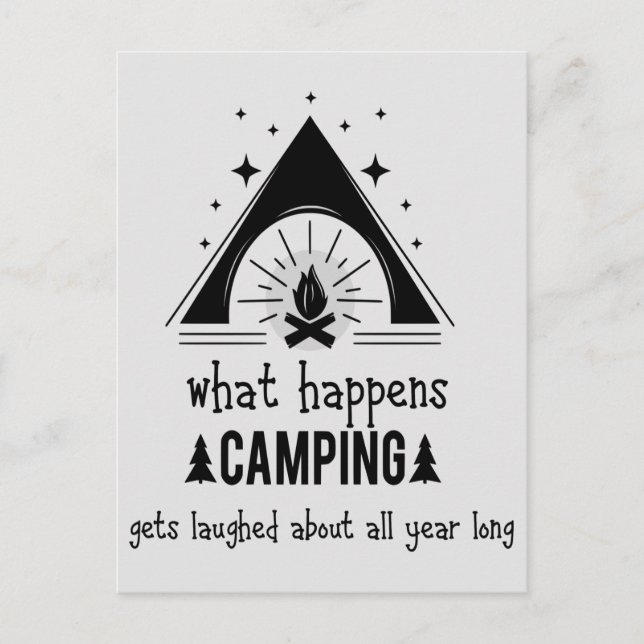 Was passiert, wenn Camping das ganze Jahr über lac Postkarte (Vorderseite)