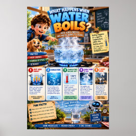 Was passiert, wenn Wasser kocht Poster