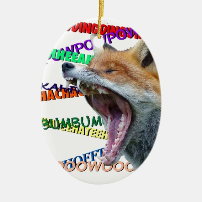 Was sagt der Fox? Keramikornament (Vorne)
