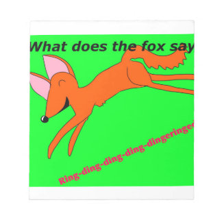 Was sagt der Fuchs? Notizblock