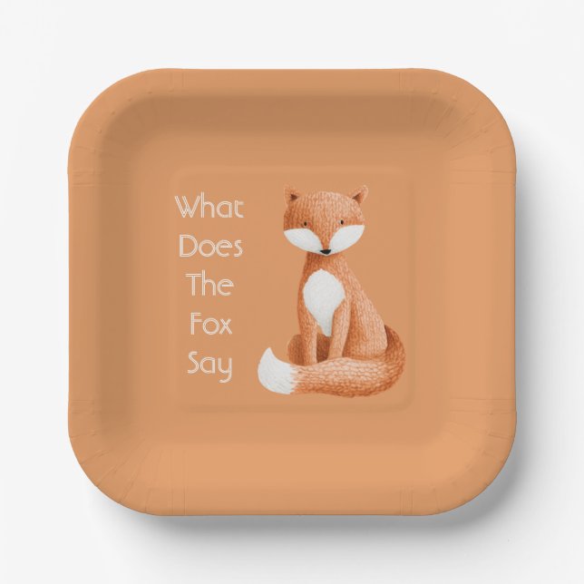 Was Sagt der Fuchs? Pappteller (Vorderseite)