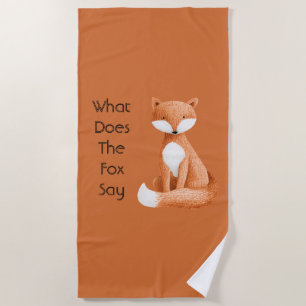 Was Sagt der Fuchs? Strandtuch