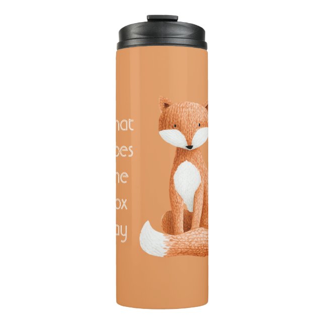 Was Sagt der Fuchs? Thermosbecher (Vorderseite)