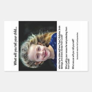 Was sagt ihr eurem Kind? Rechteckiger Aufkleber