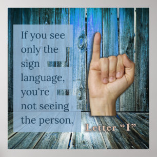 Was sehen Sie? Gebärdensprache Poster