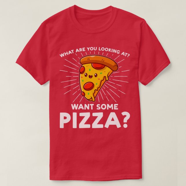Was sehen Sie Wollend Pizza Pizzas Piz? T-Shirt (Design vorne)