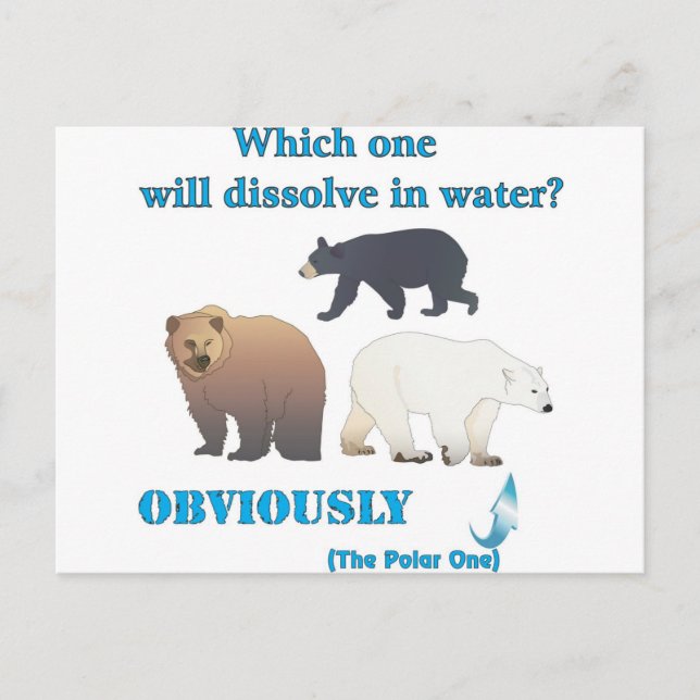 Was sich in der Polar Chemie lösen wird Postkarte (Vorderseite)