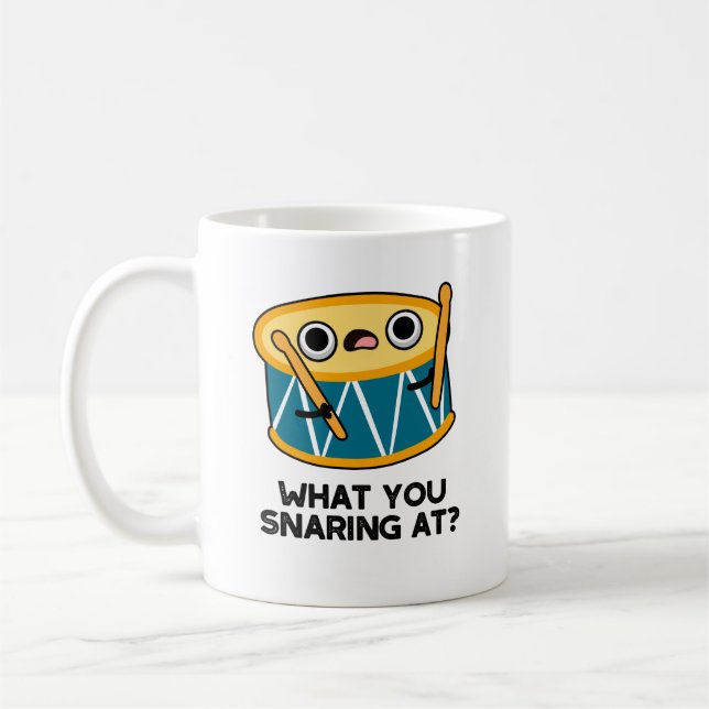 Was Sie bei einem sonnigen Drummer Drum Pun schnar Kaffeetasse (Links)