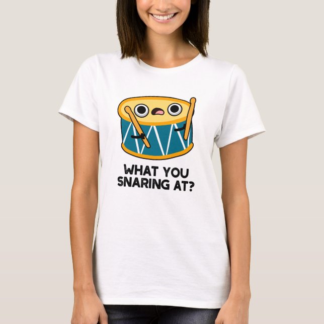 Was Sie bei einem sonnigen Drummer Drum Pun schnar T-Shirt (Vorderseite)