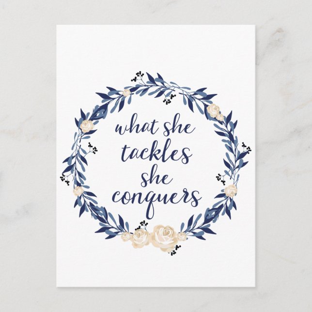 Was sie bekämpft, erobert sie postkarte (Vorderseite)