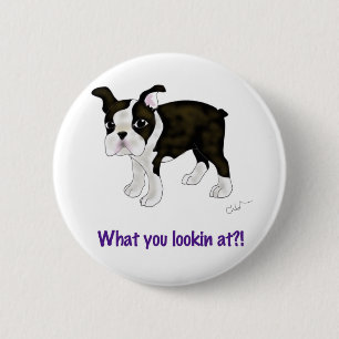 Was Sie betrachtend? Button