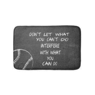 Was Sie den motivierend Baseball tun können Badematte