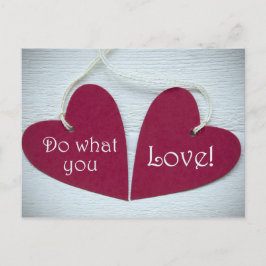 Was Sie Liebe 3 tun Postkarte