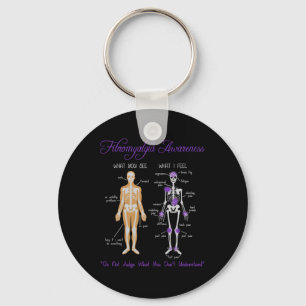 Was Sie sehen, was ich fühle Skeletton Fibromyalgi Schlüsselanhänger