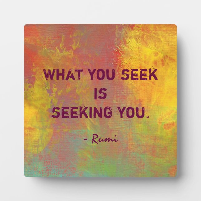 Was Sie suchen Rumi Quote Typografie Fotoplatte (Vorderseite)