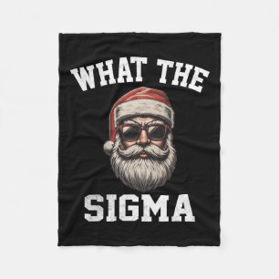 Was Sigma Santa Funny Christmas Meme Xmas Riz Fleecedecke