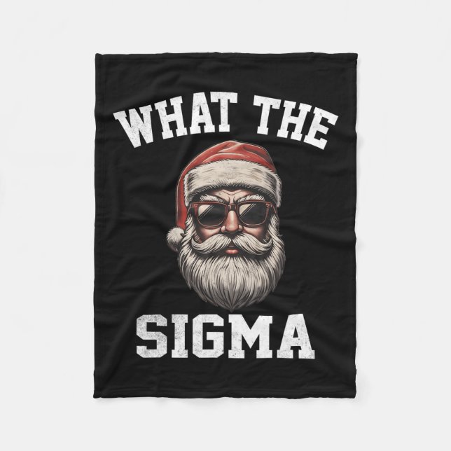 Was Sigma Santa Funny Christmas Meme Xmas Riz Fleecedecke (Vorderseite)