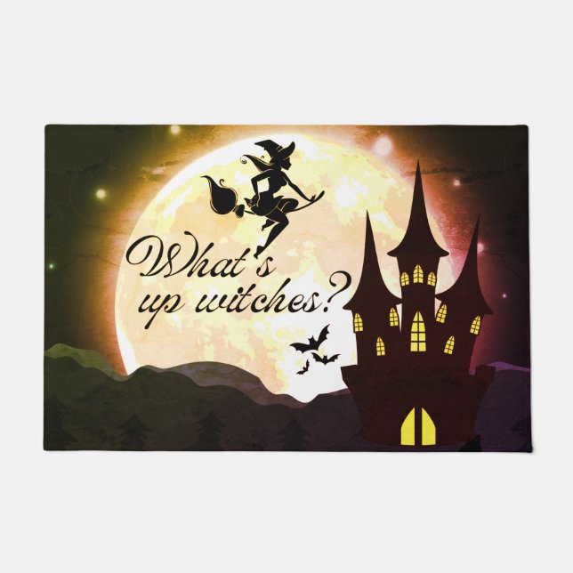 Was sind Hexen? Door Mat (gelb) Fußmatte (Vorderseite)
