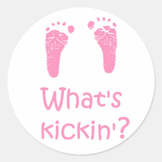 Was sind Kickin-Aufkleber? Runder Aufkleber