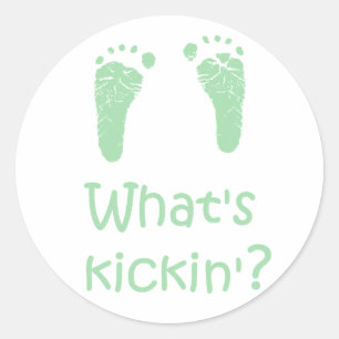 Was sind Kickin-Aufkleber? Runder Aufkleber