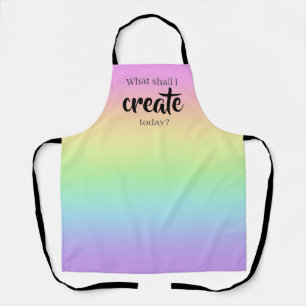 Was soll ich heute erschaffen? Pastel Rainbow Schü Schürze