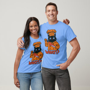 Was?" Spooky Koch Cat T - Shirt für Erwachsene