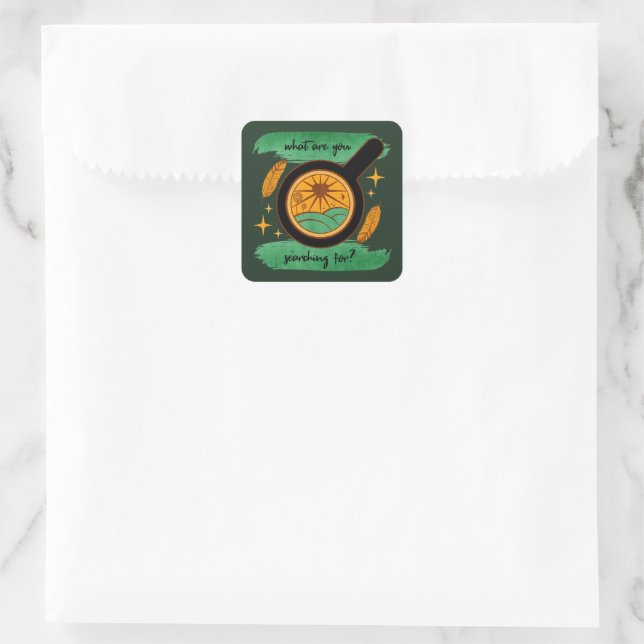 Was suchen Sie nach Aufklebern? Quadratischer Aufkleber (Tasche)