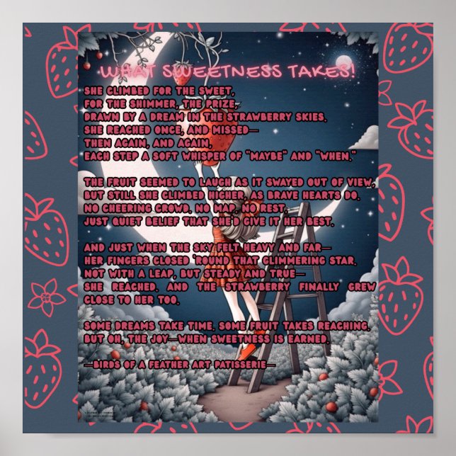 Was Süßigkeit für Gedichte bedeutet Poster (Vorne)