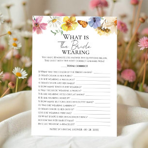 Was trägt die Braut? Wildblume Game Card Einladung