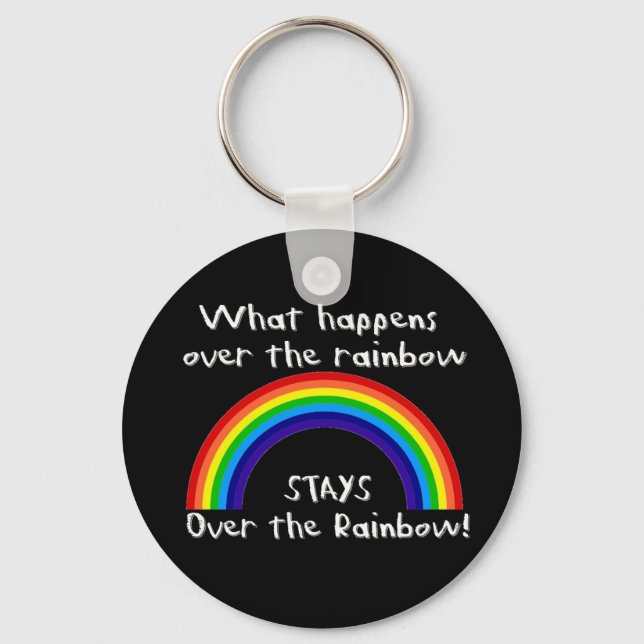 Was über dem Regenbogen passiert... Schlüsselanhänger (Vorderseite)