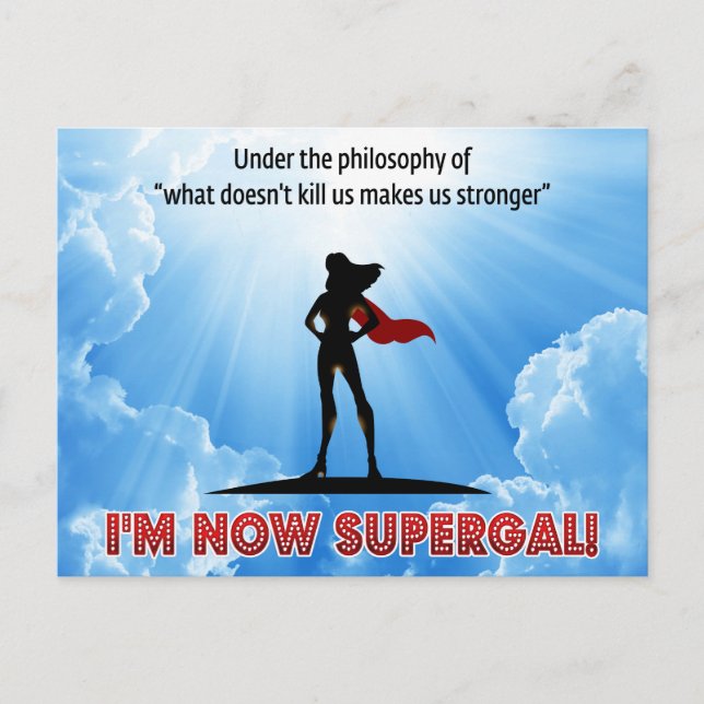 Was uns nicht umbringt, macht uns stärker! postkarte (Vorderseite)